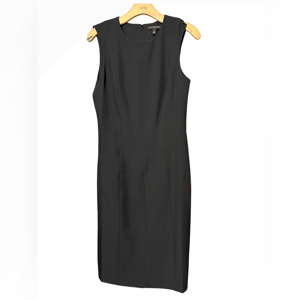 Banana Republic Factory Black Sleeveless Sheath Maxi Dress Size 8 NWT - Picture 4 of 6